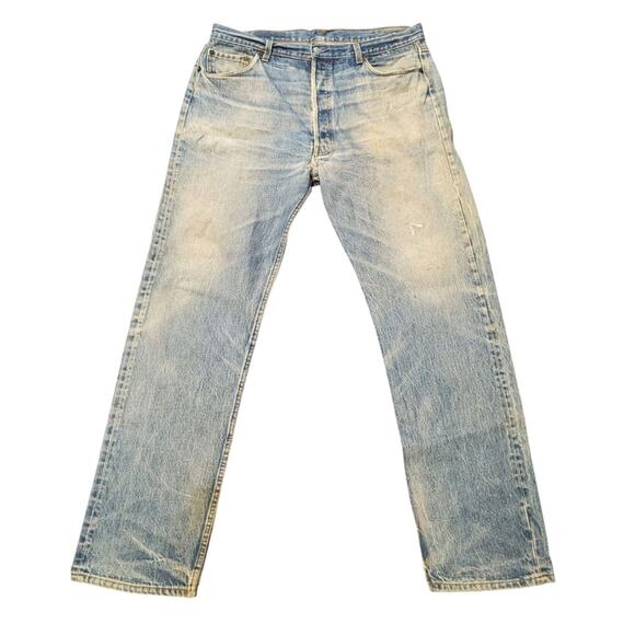 Vintage Levi’s 501 XX Jeans Whiskers Fade 40x36 USA 80s #484 - Picture 1 of 14